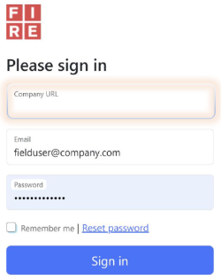 FIRE Spark Login Page